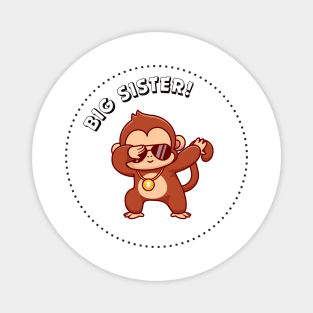 Big Sister Monkey Dabbing Magnet